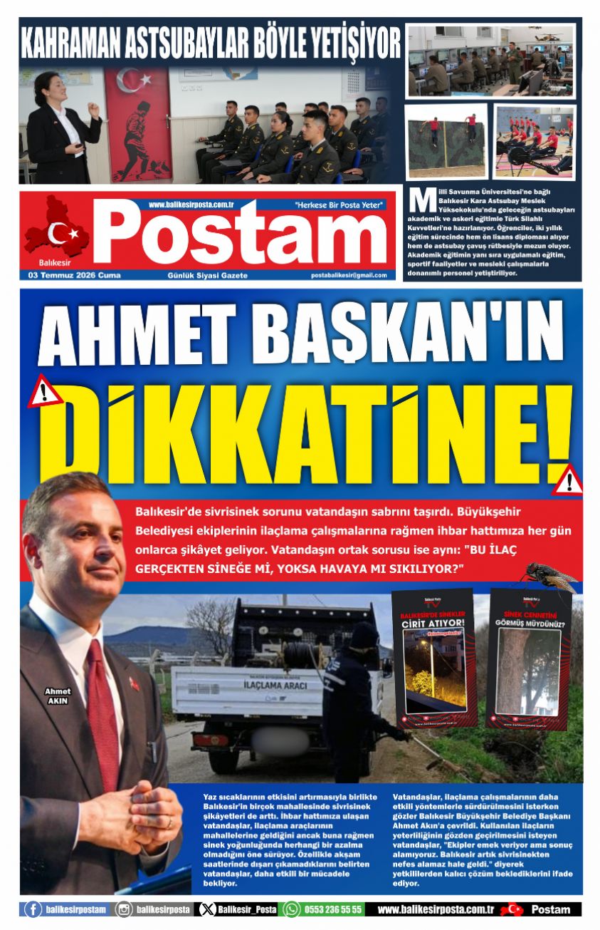 AHMET BAŞKAN’IN DİKKATİNE!