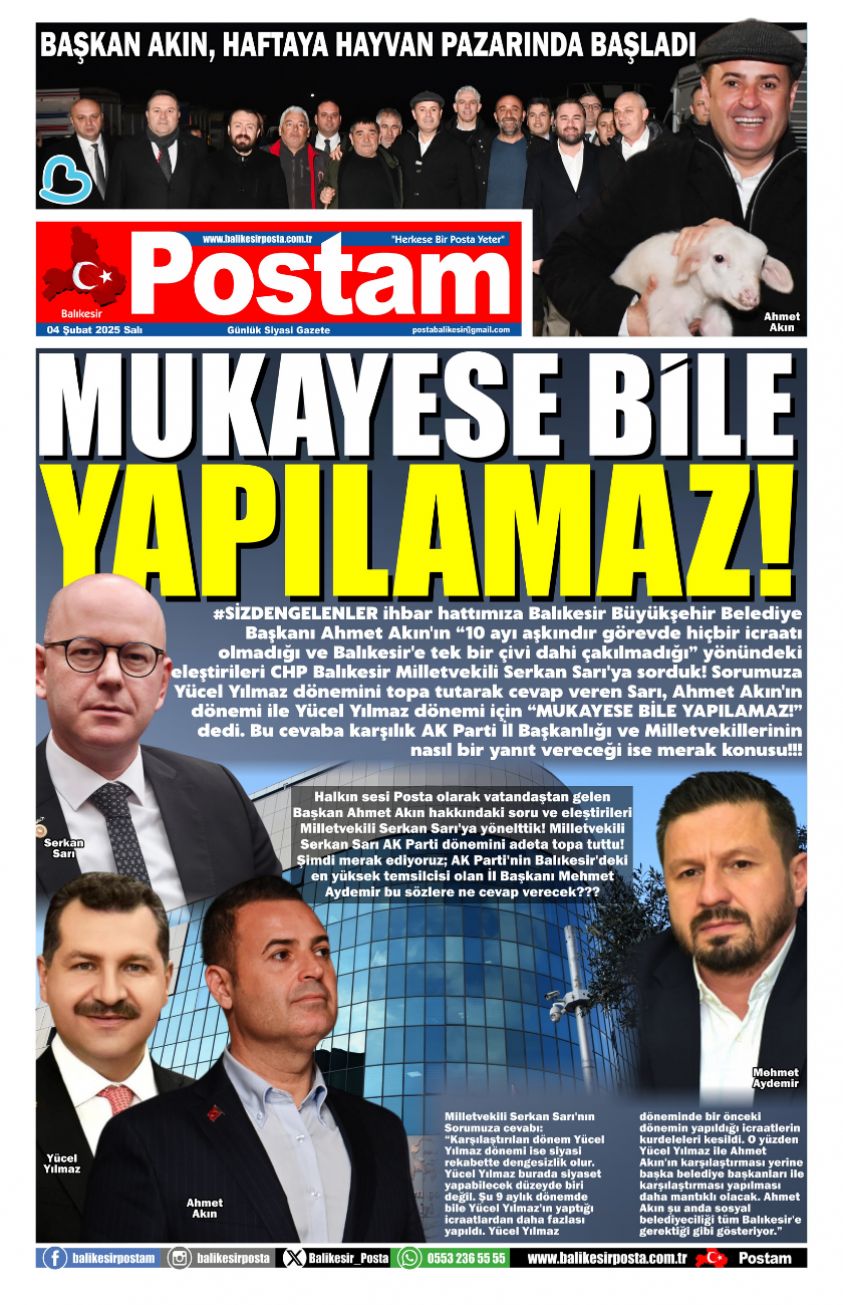 MUKAYESE BİLE YAPILAMAZ!