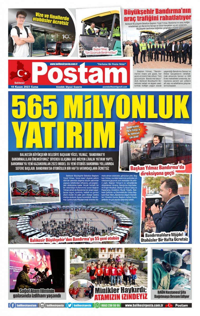 565 MİLYONLUK YATIRIM