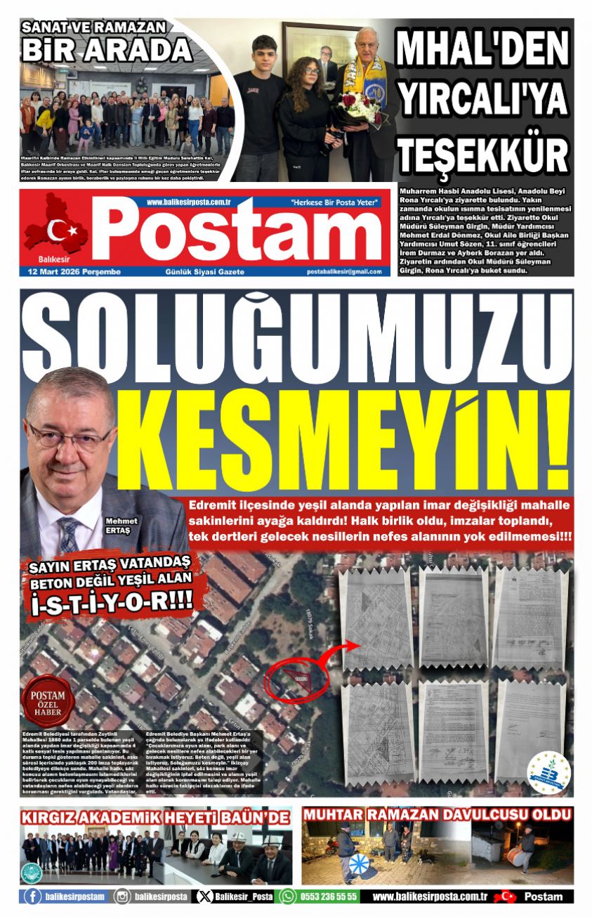 SOLUĞUMUZU KESMEYİN!
