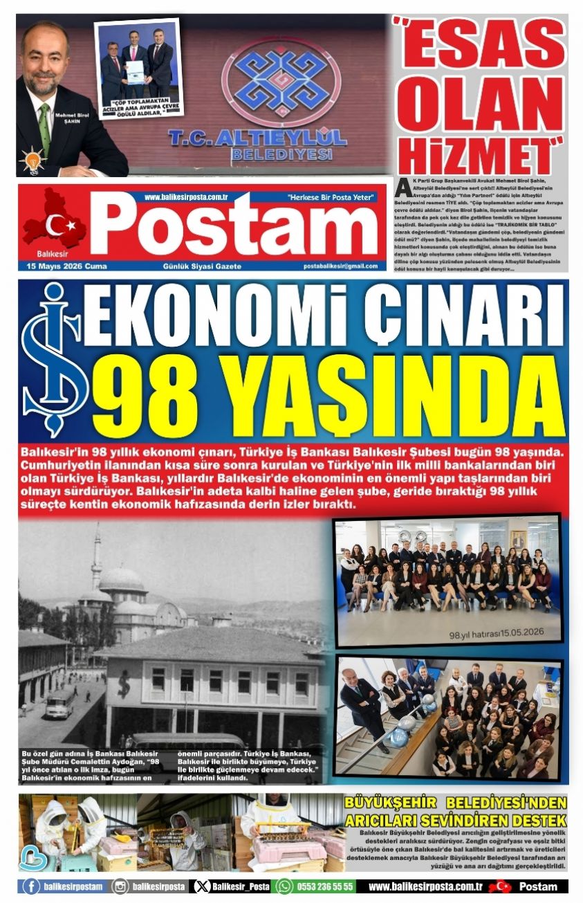 EKONOMİ ÇINARI 98 YAŞINDA