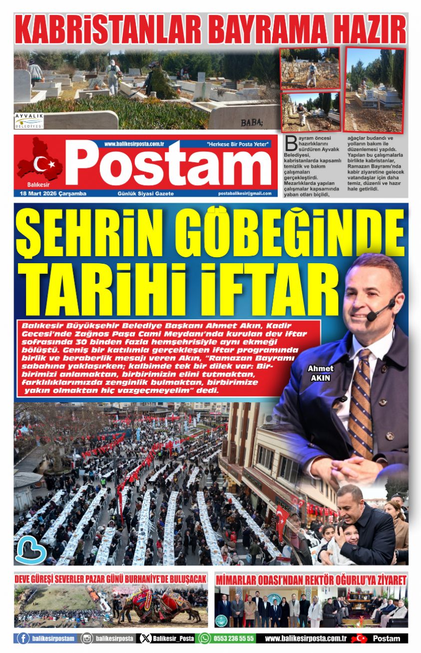 ŞEHRİN GÖBEĞİNDE TARİHİ İFTAR