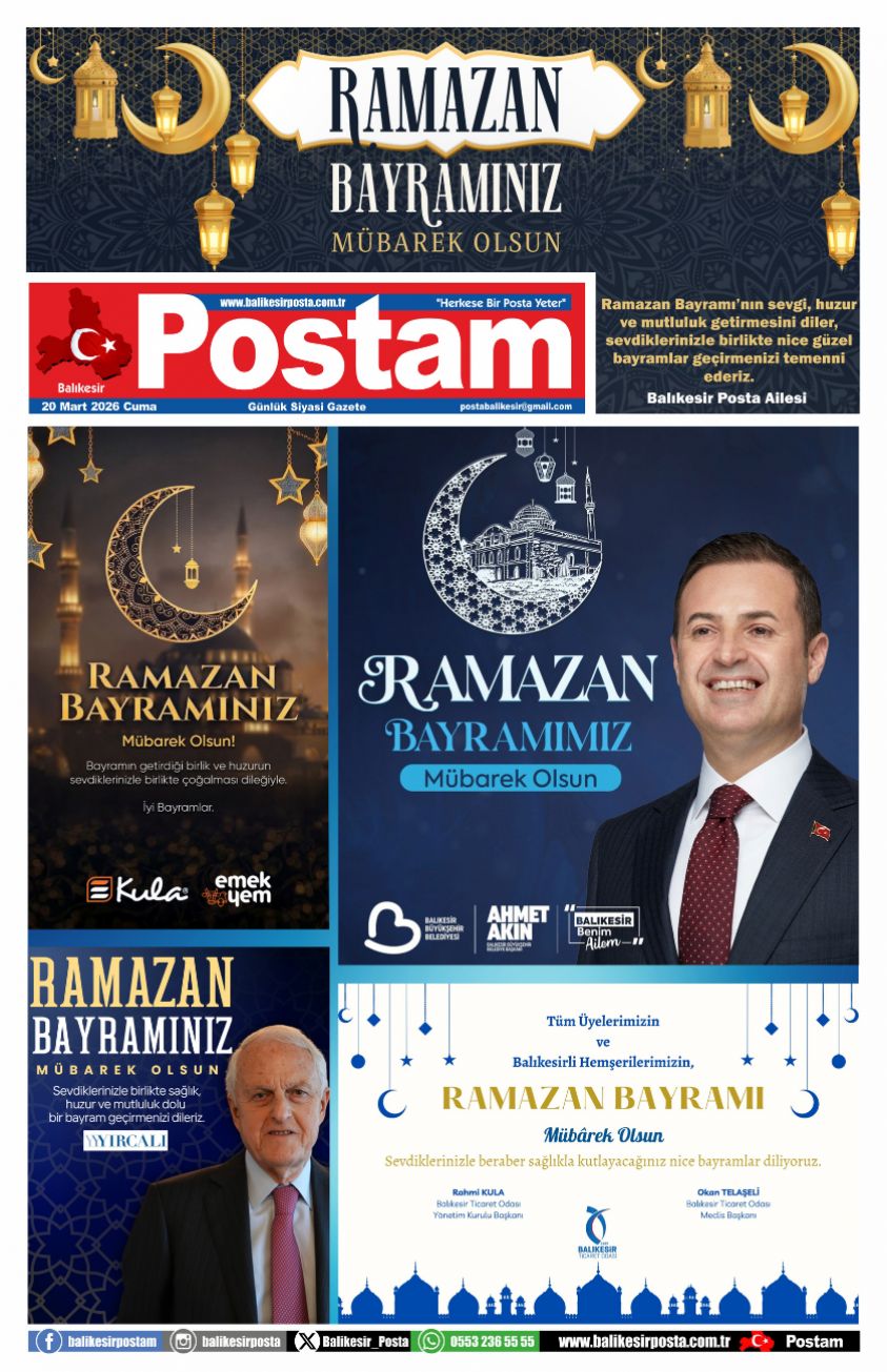 RAMAZAN BAYRAMINIZ MÜBAREK OLSUN.