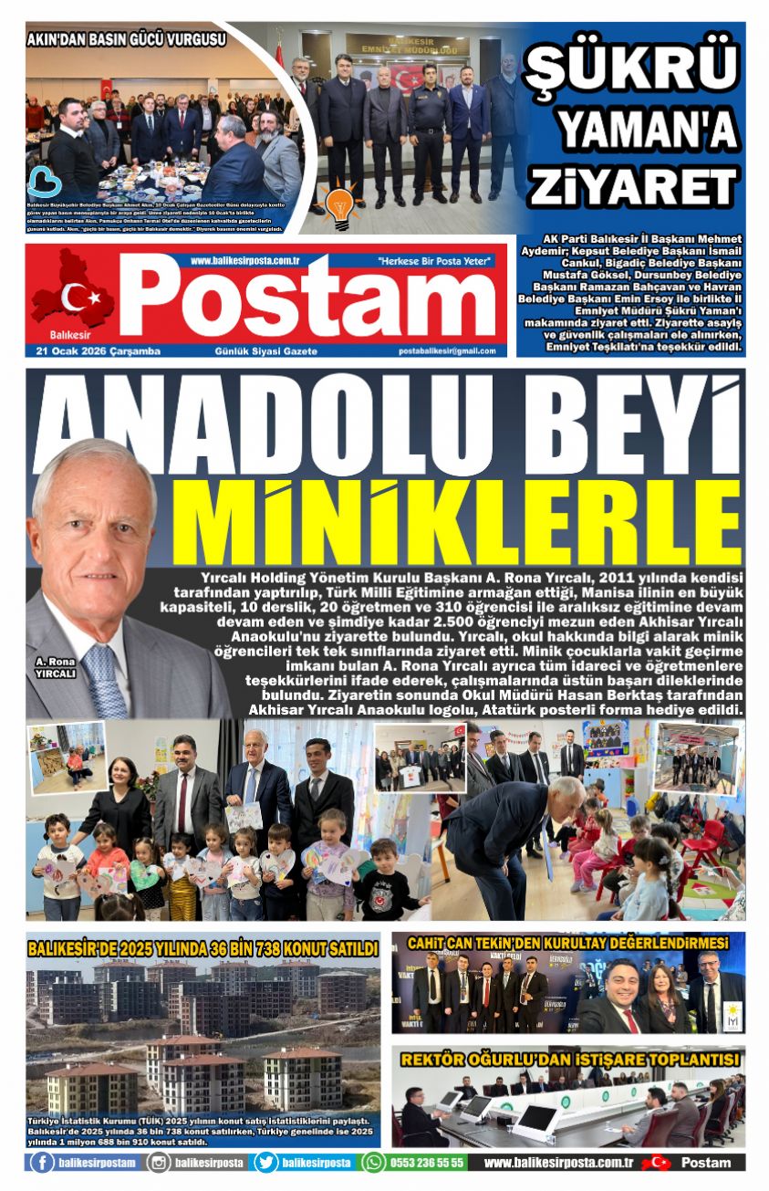 ANADOLU BEYİ MİNİKLERLE