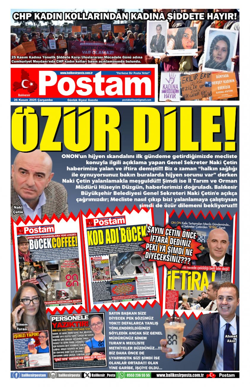 ÖZÜR DİLE!