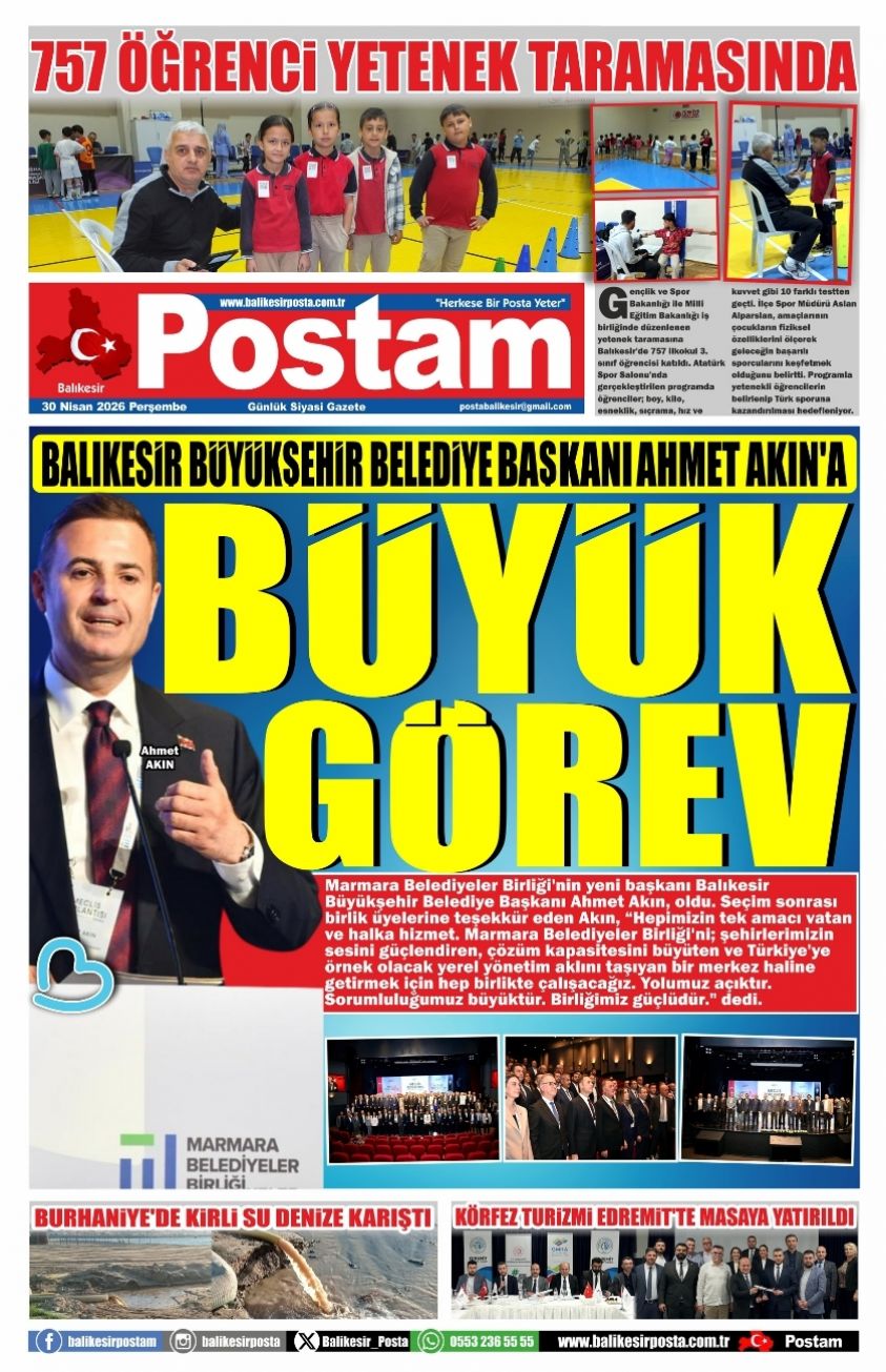 BALIKESİR BÜYÜKŞEHİR BELEDİYE BAŞKANI AHMET AKIN'A BÜYÜK GÖREV
