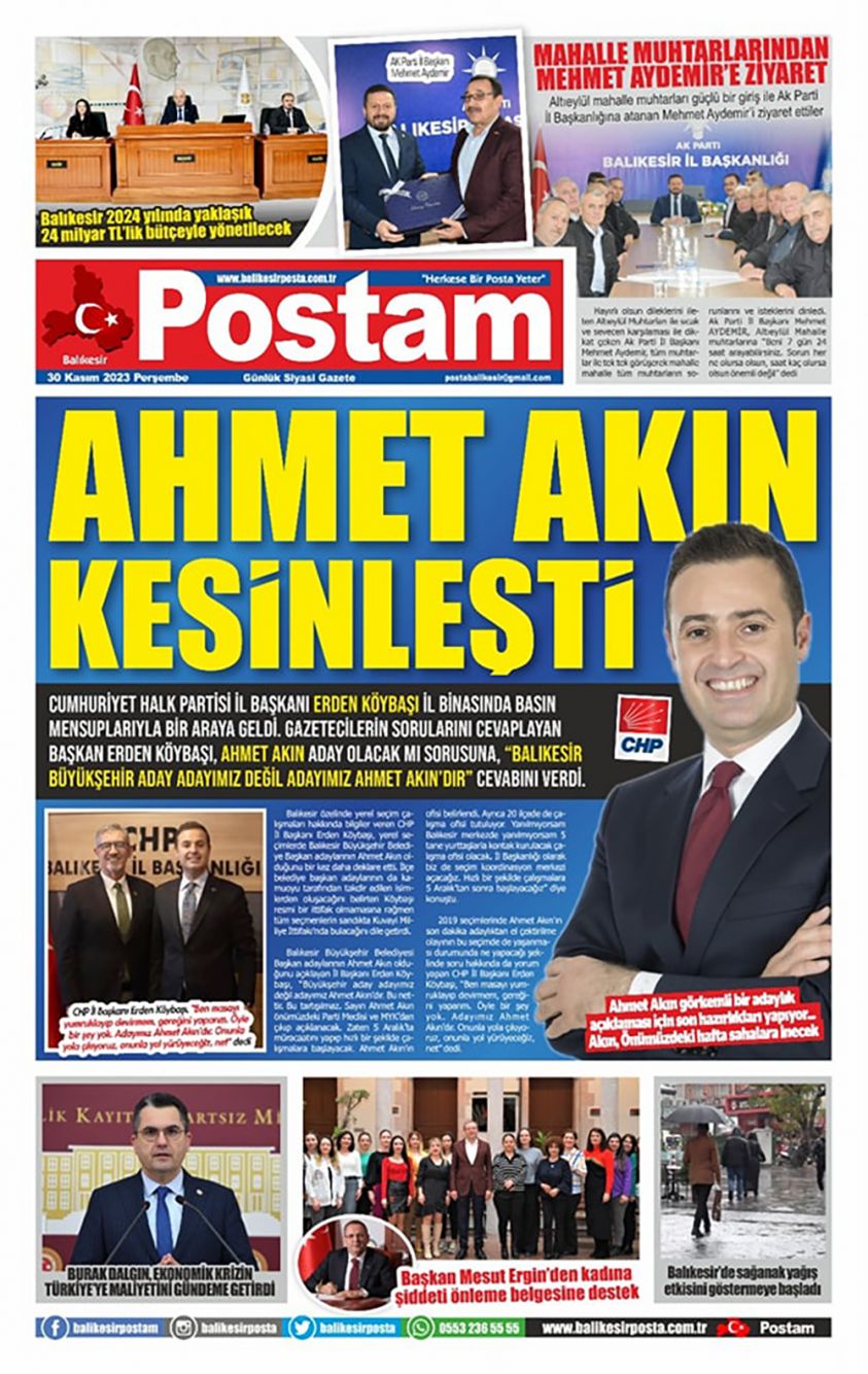 AHMET AKIN KESİNLEŞTİ