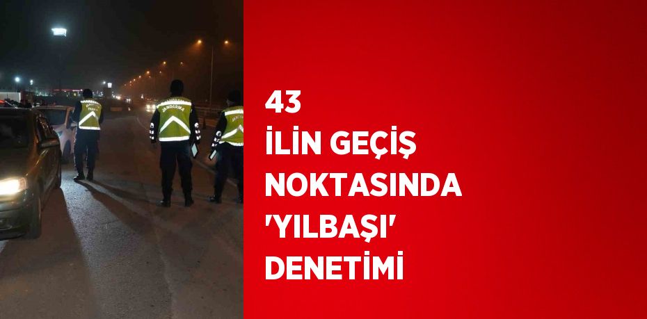 43  İLİN GEÇİŞ NOKTASINDA 'YILBAŞI' DENETİMİ