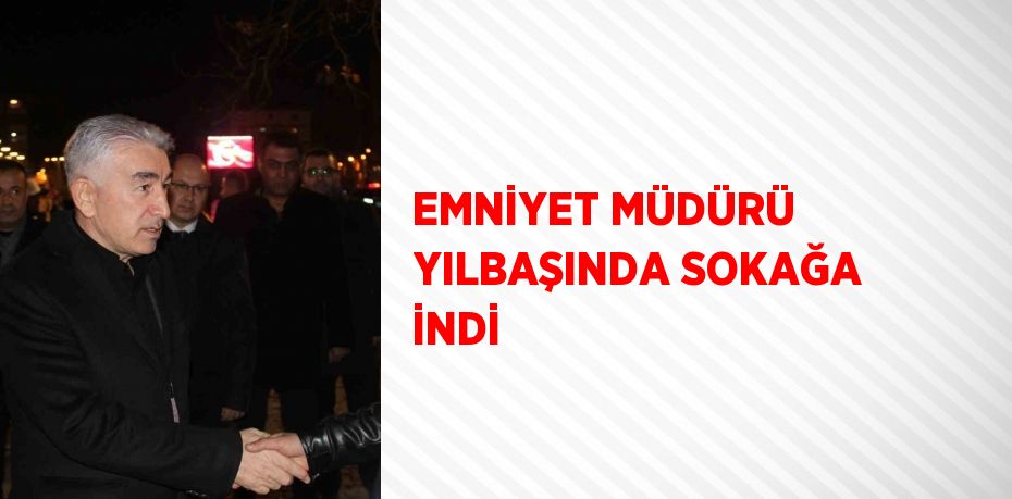 EMNİYET MÜDÜRÜ YILBAŞINDA SOKAĞA İNDİ