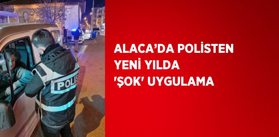 ALACA’DA POLİSTEN YENİ YILDA 'ŞOK' UYGULAMA