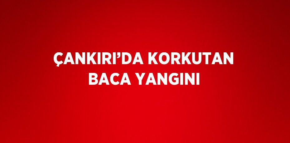 ÇANKIRI’DA KORKUTAN BACA YANGINI