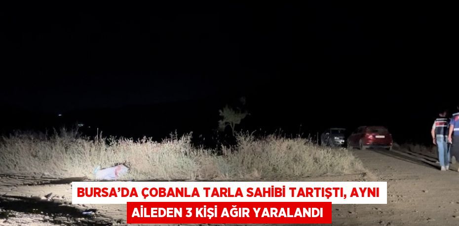 BURSA’DA ÇOBANLA TARLA SAHİBİ TARTIŞTI, AYNI AİLEDEN 3 KİŞİ AĞIR YARALANDI