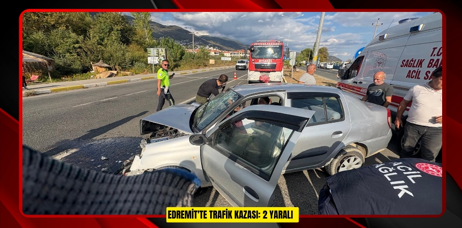 Edremit'te trafik kazası: 2 yaralı  