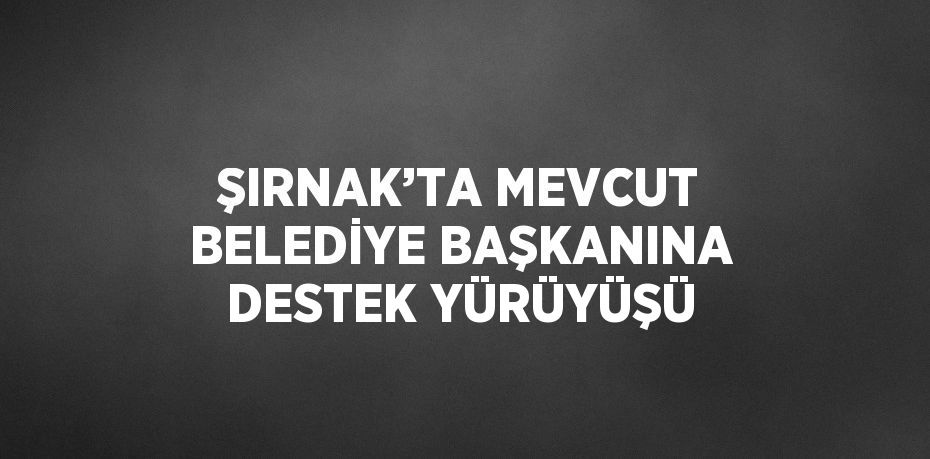 ŞIRNAK’TA MEVCUT BELEDİYE BAŞKANINA DESTEK YÜRÜYÜŞÜ