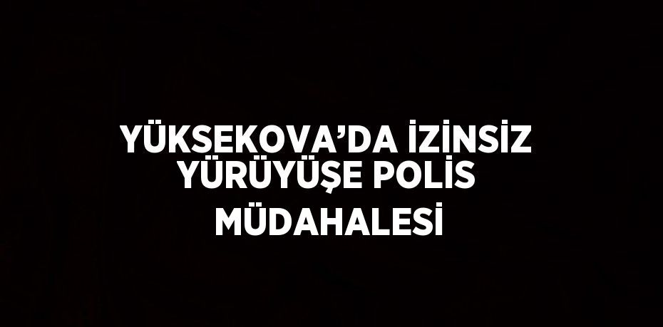 YÜKSEKOVA’DA İZİNSİZ YÜRÜYÜŞE POLİS MÜDAHALESİ