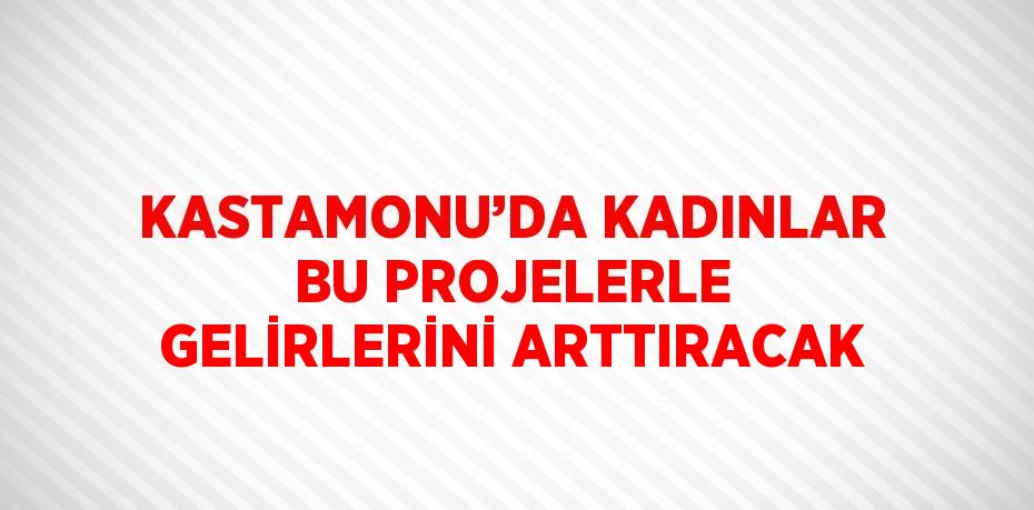 KASTAMONU’DA KADINLAR BU PROJELERLE GELİRLERİNİ ARTTIRACAK