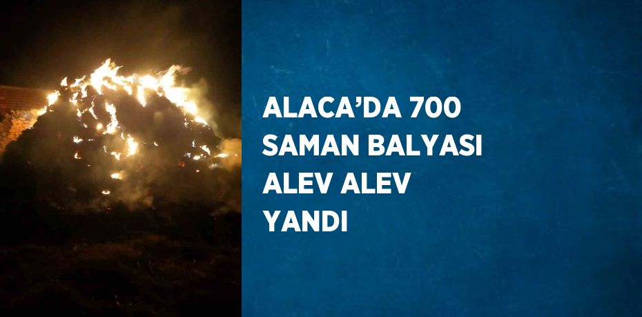 ALACA’DA 700 SAMAN BALYASI ALEV ALEV YANDI
