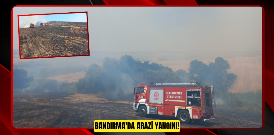 Bandırma'da arazi yangını!