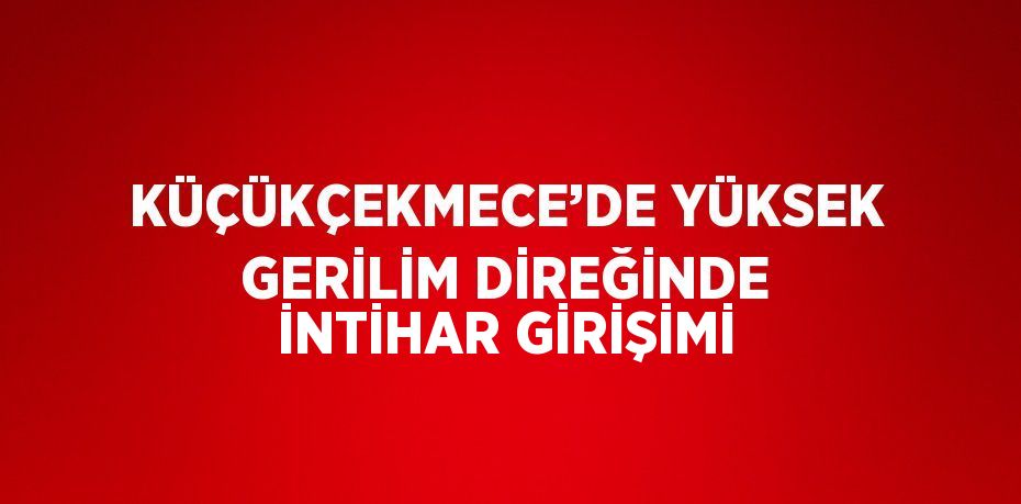 KÜÇÜKÇEKMECE’DE YÜKSEK GERİLİM DİREĞİNDE İNTİHAR GİRİŞİMİ