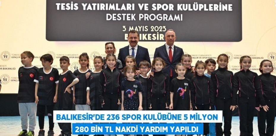 Balıkesir'de 236 Spor Kulübüne 5 Milyon 280 Bin TL Nakdi Yardım Yapıldı