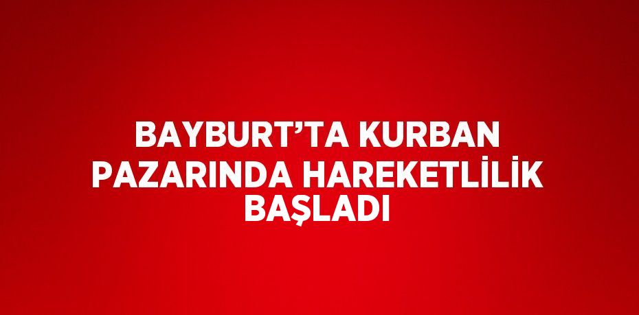 BAYBURT’TA KURBAN PAZARINDA HAREKETLİLİK BAŞLADI
