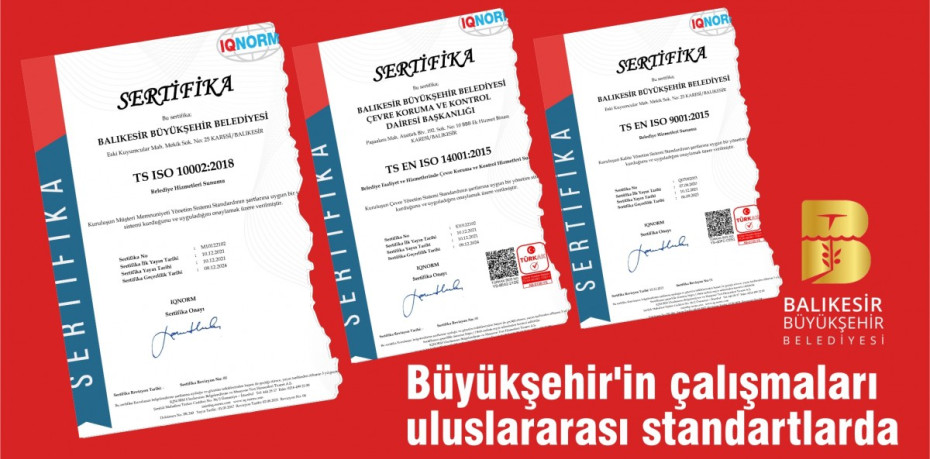 BBB'YE ISO 9001 SERTİFİKASI