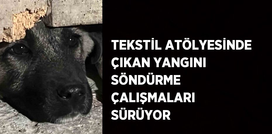 TEKSTİL ATÖLYESİNDE ÇIKAN YANGINI SÖNDÜRME ÇALIŞMALARI SÜRÜYOR