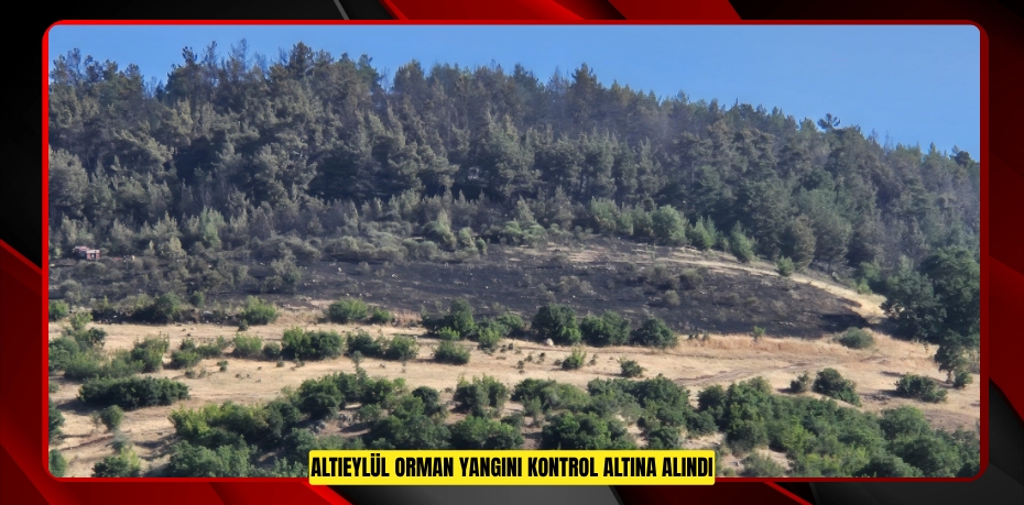 Altıeylül orman yangını kontrol altına alındı  
