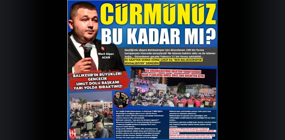 CÜRMÜNÜZ BU KADAR MI?