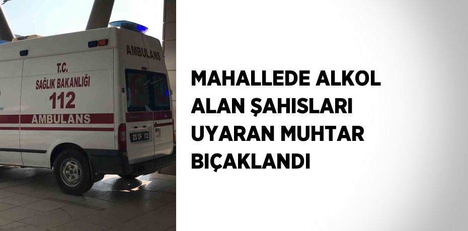 MAHALLEDE ALKOL ALAN ŞAHISLARI UYARAN MUHTAR BIÇAKLANDI