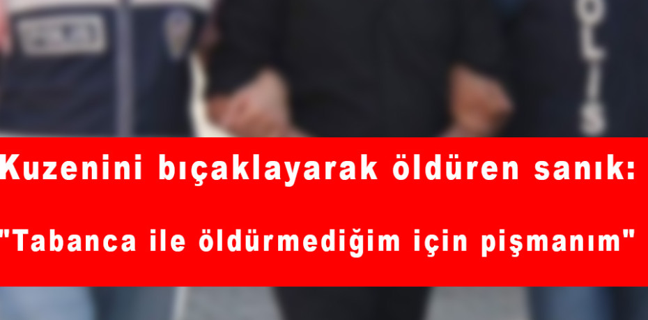 Kuzenini bıçaklayarak öldüren sanık: "Tabanca ile öldürmediğim için pişmanım"