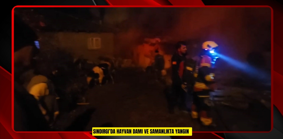 Sındırgı’da hayvan damı ve samanlıkta yangın  