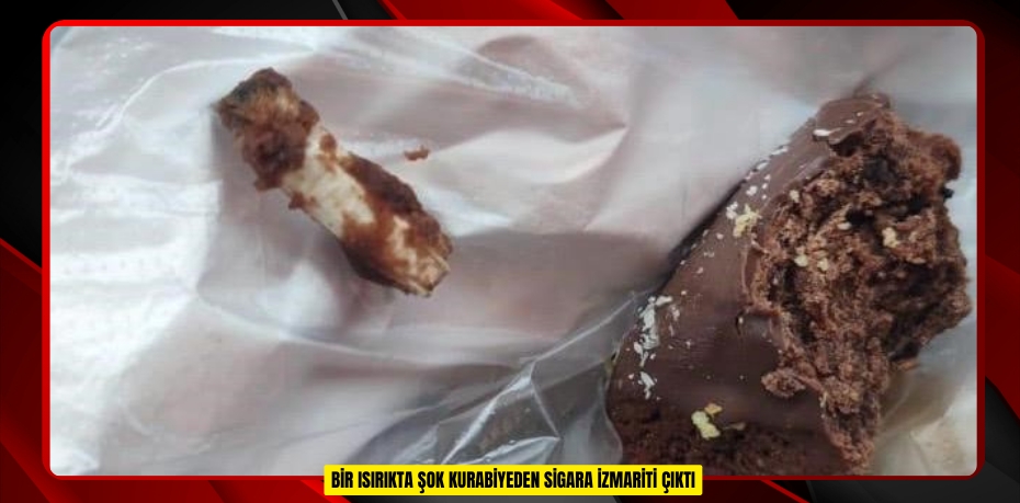 Bir ısırıkta şok: Kurabiyeden sigara izmariti çıktı 