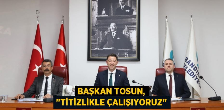 Başkan Tosun, "Titizlikle çalışıyoruz"