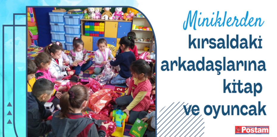 Miniklerden kırsaldaki arkadaşlarına kitap ve oyuncak