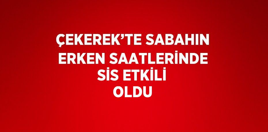 ÇEKEREK’TE SABAHIN ERKEN SAATLERİNDE SİS ETKİLİ OLDU