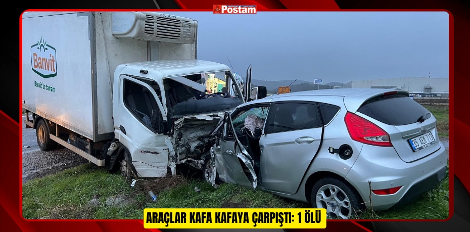 Araçlar kafa kafaya çarpıştı: 1 ölü