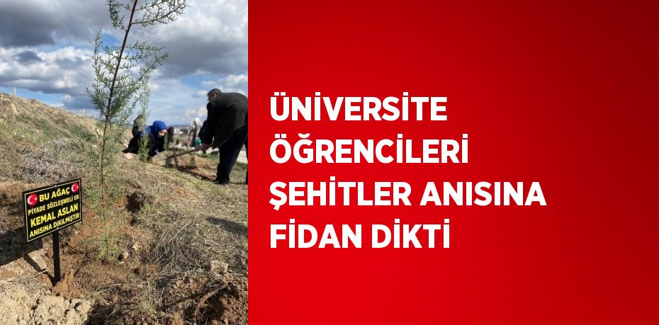 ÜNİVERSİTE ÖĞRENCİLERİ ŞEHİTLER ANISINA FİDAN DİKTİ