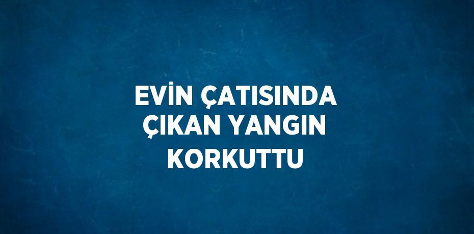 EVİN ÇATISINDA ÇIKAN YANGIN KORKUTTU