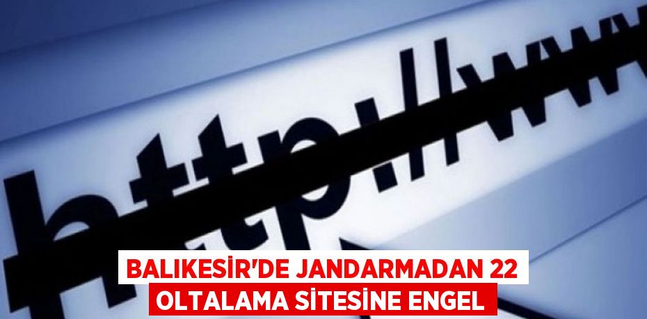 Balıkesir'de jandarmadan 22 oltalama sitesine engel