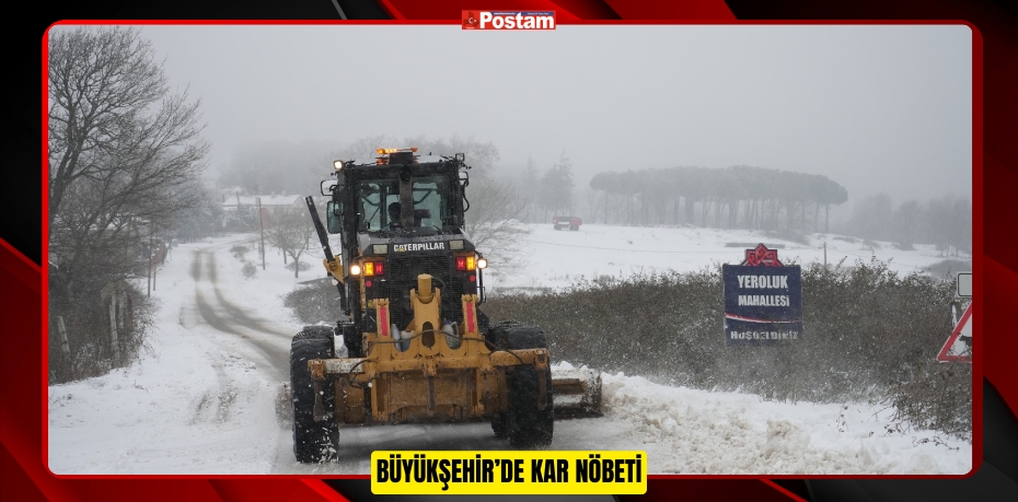 Büyükşehir’de kar nöbeti
