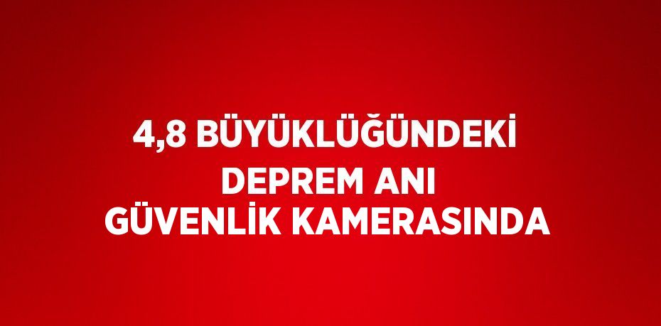 4,8 BÜYÜKLÜĞÜNDEKİ DEPREM ANI GÜVENLİK KAMERASINDA