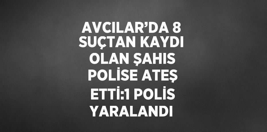 AVCILAR’DA 8 SUÇTAN KAYDI OLAN ŞAHIS POLİSE ATEŞ ETTİ:1 POLİS YARALANDI