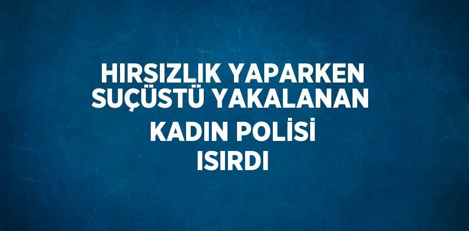 HIRSIZLIK YAPARKEN SUÇÜSTÜ YAKALANAN KADIN POLİSİ ISIRDI