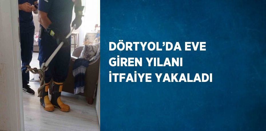DÖRTYOL’DA EVE GİREN YILANI İTFAİYE YAKALADI
