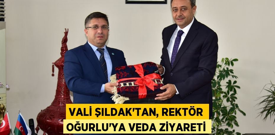 Vali Şıldak’tan, Rektör Oğurlu’ya Veda Ziyareti