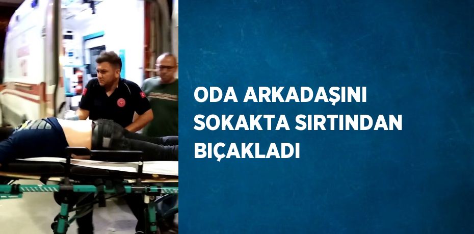 ODA ARKADAŞINI SOKAKTA SIRTINDAN BIÇAKLADI