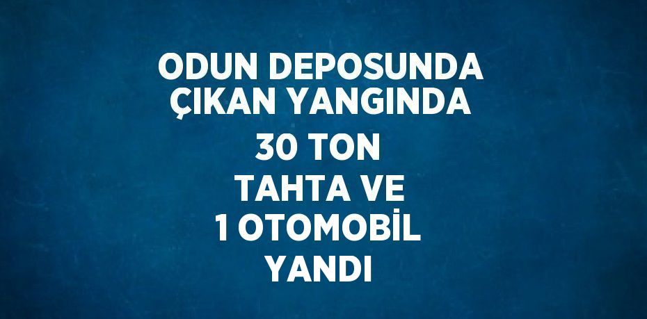 ODUN DEPOSUNDA ÇIKAN YANGINDA 30 TON TAHTA VE 1 OTOMOBİL YANDI