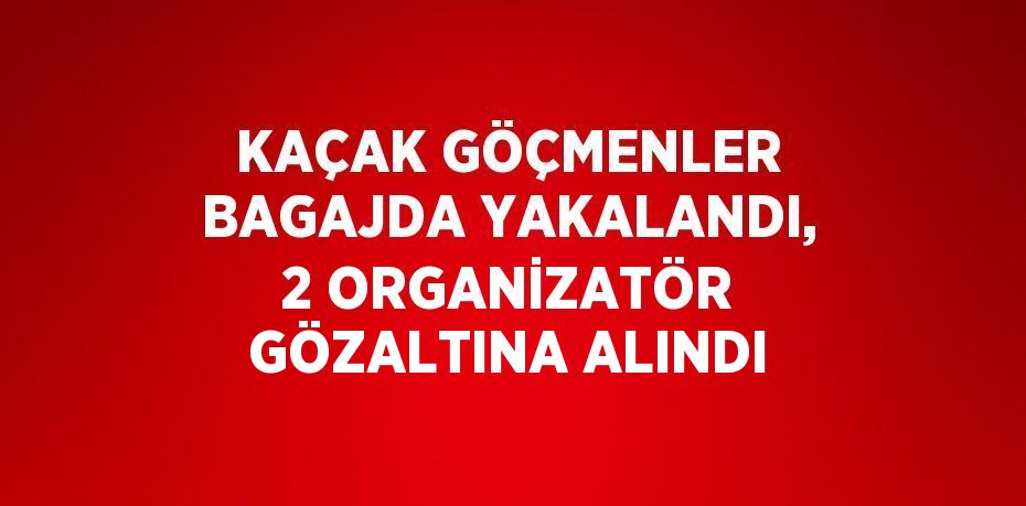 KAÇAK GÖÇMENLER BAGAJDA YAKALANDI, 2 ORGANİZATÖR GÖZALTINA ALINDI
