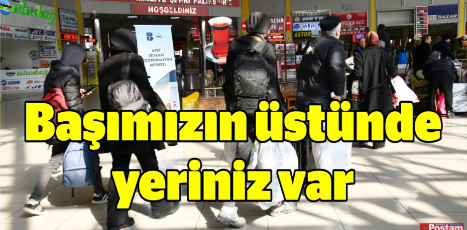 Başımızın üstünde yeriniz var